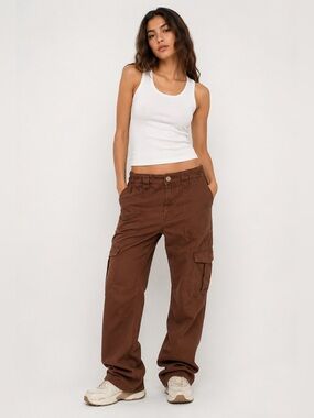 BDG Brown Utility Cargo Pants Relaxed Fit Size 29